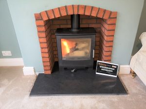 Wood burner stove installation in Taunton, Somerset.