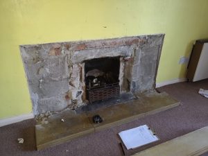Fireplace enlargement and alterations in Somerset.