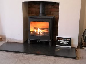 Wood burner installations in Somerset.
